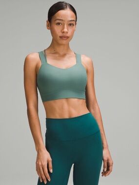 Like a Cloud Longline Ribbed Bra - Dark Forrest - 6